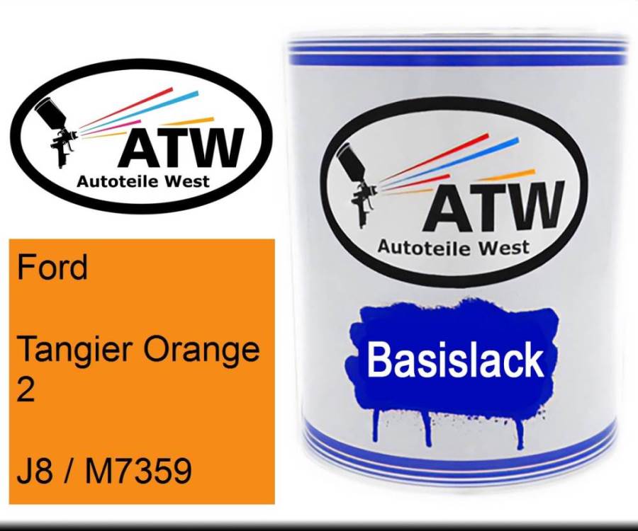 Ford, Tangier Orange 2, J8 / M7359: 1L Lackdose, von ATW Autoteile West.